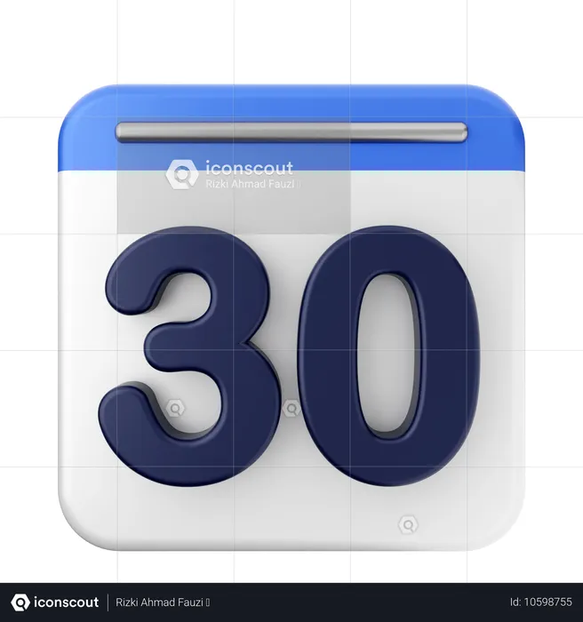 Calendrier 30e  3D Icon