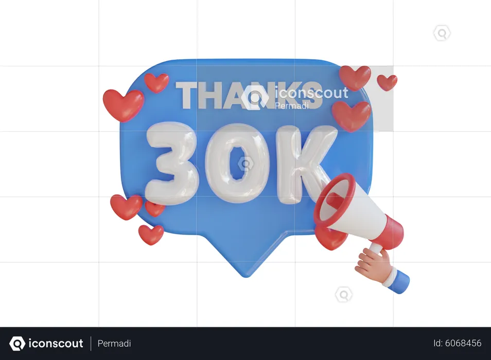 30k  3D Icon