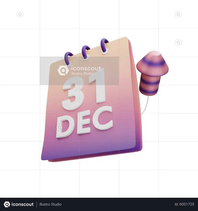 31 de dezembro  3D Icon