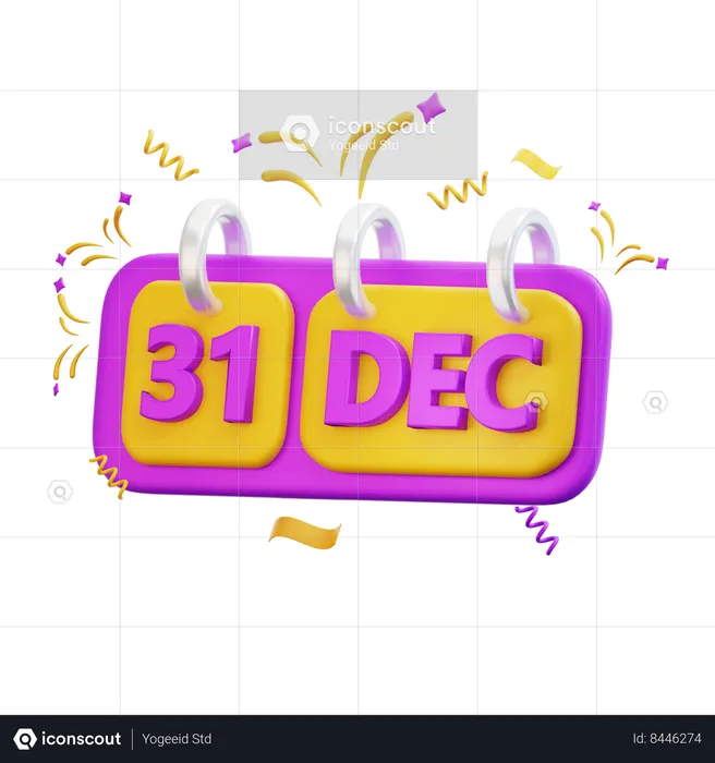 31 décembre  3D Icon