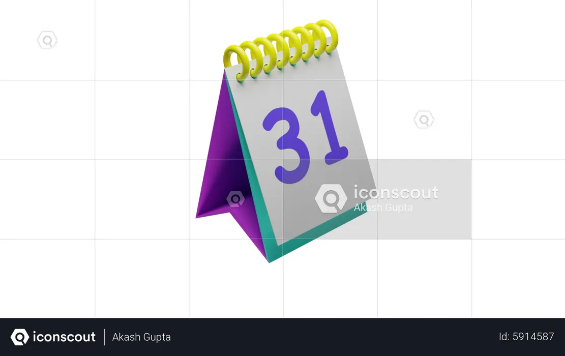 31. Dezember  3D Icon