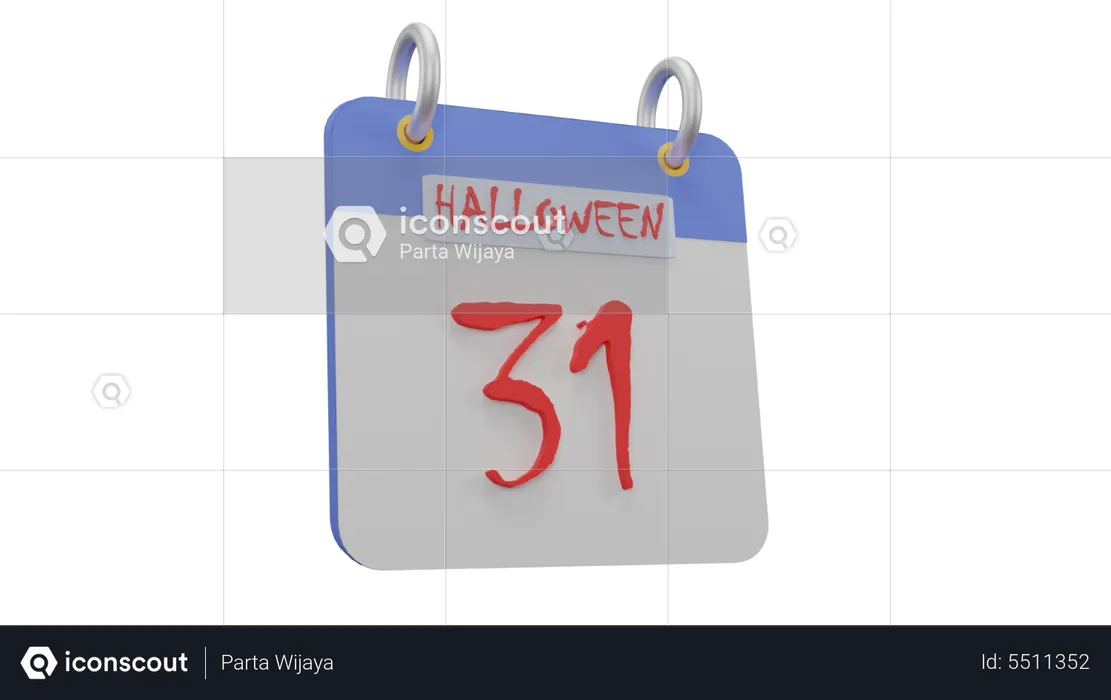 31 October  3D Icon