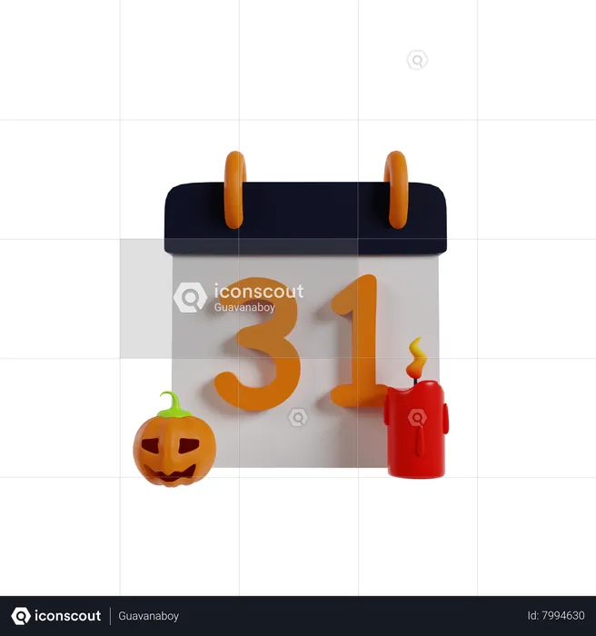 31 de octubre  3D Icon