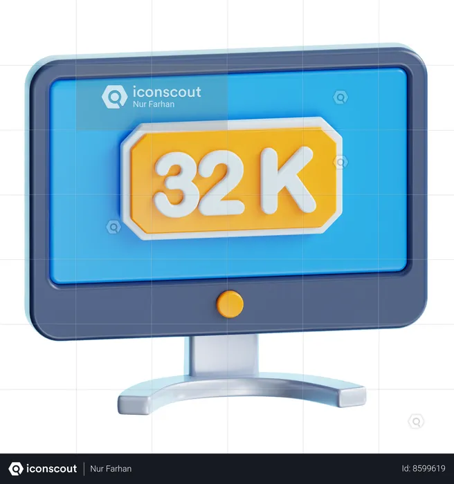 32 K RESOLUTION  3D Icon