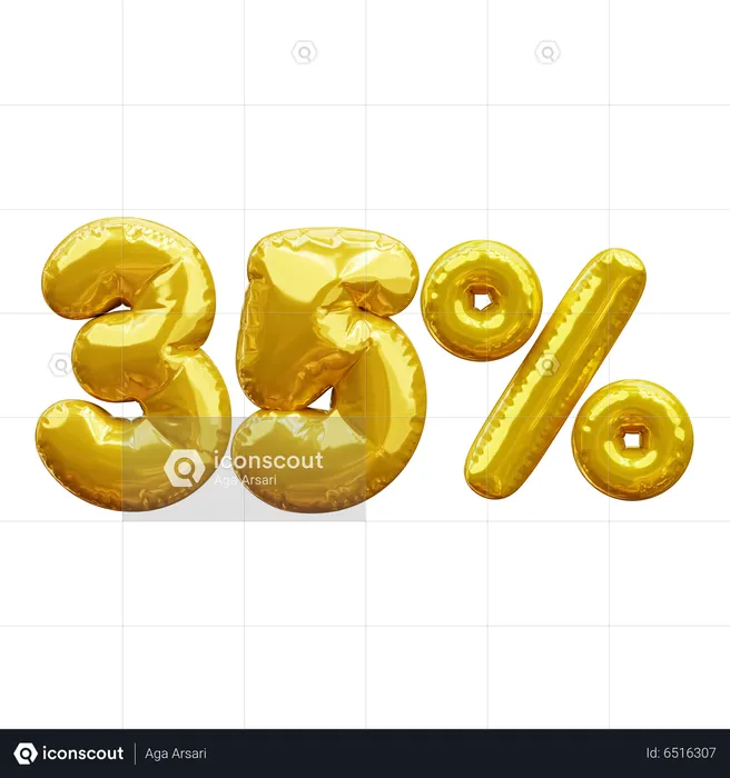 35%  3D Icon