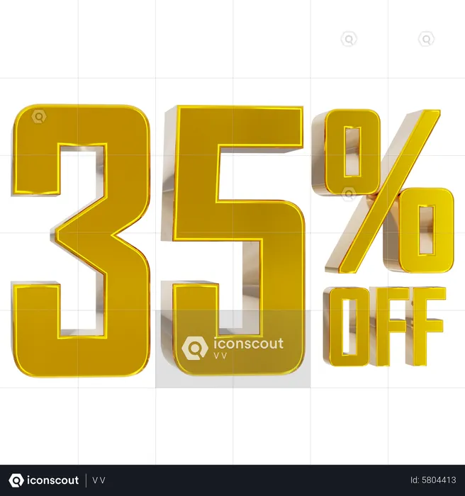 35 percent discount  3D Icon
