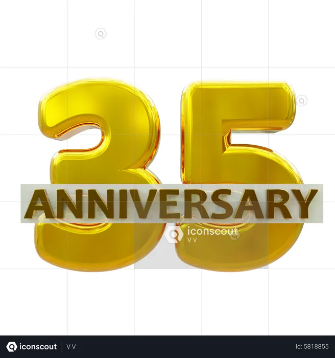 35 Year Anniversary  3D Icon
