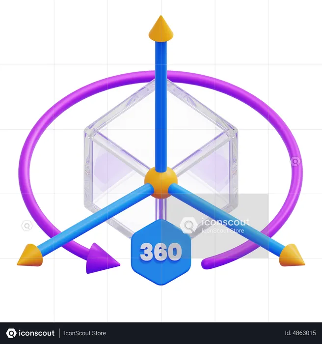 360°-Ansicht  3D Icon