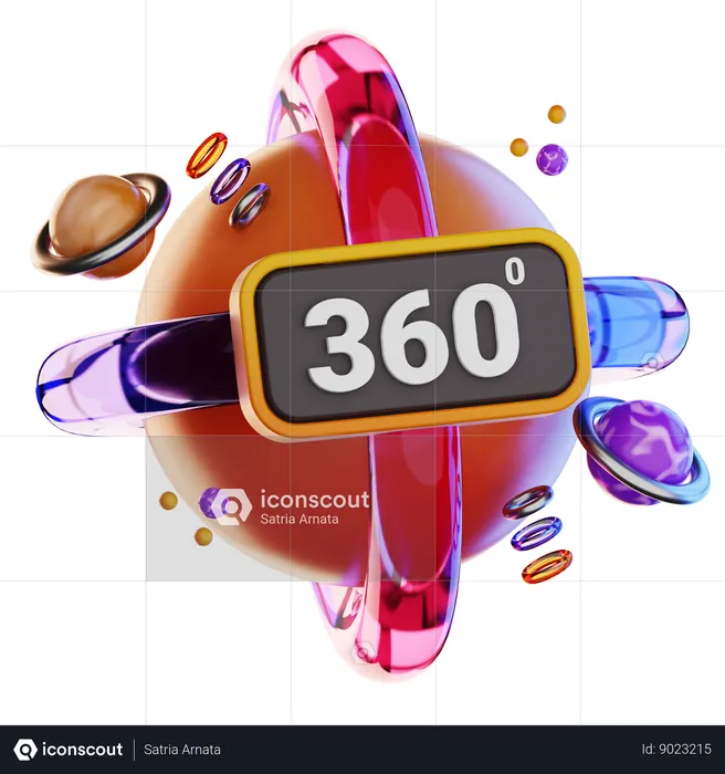 360 Degree  3D Icon