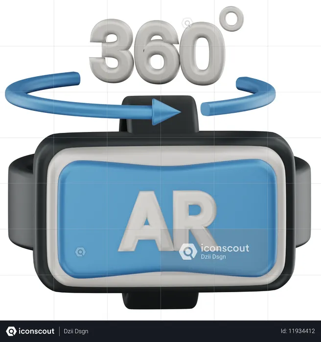 360 Degree Ar  3D Icon