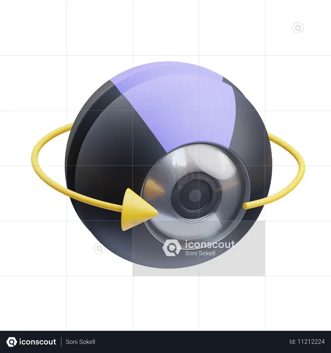 360 Degree Camera  3D Icon