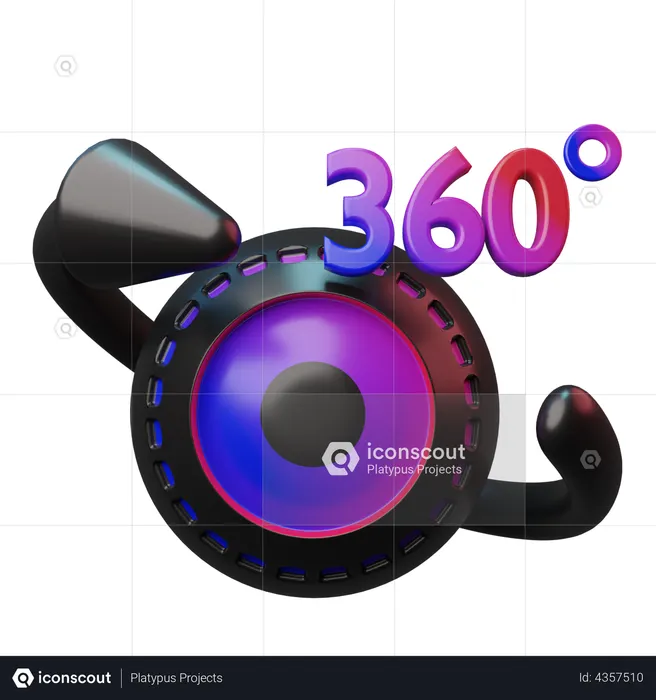 360 degree camera  3D Illustration