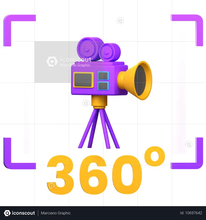 360度動画  3D Icon