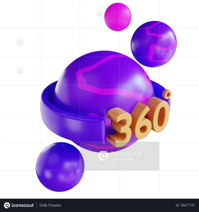 360 Degree Video  3D Illustration