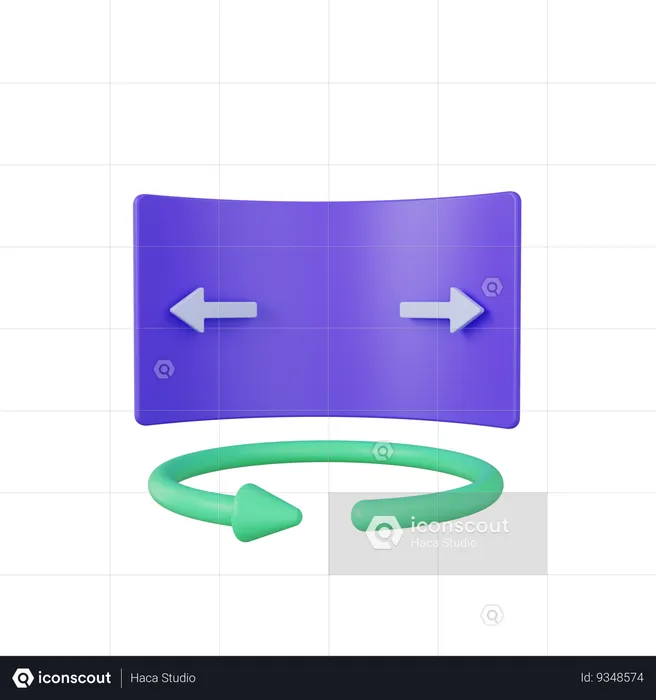 360 Degree Virtual  3D Icon