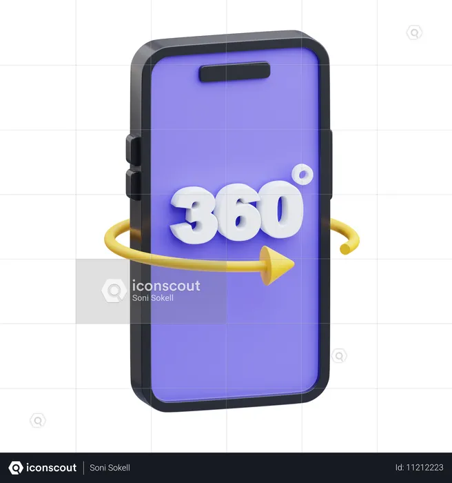 Rotação 360 Mobile  3D Icon