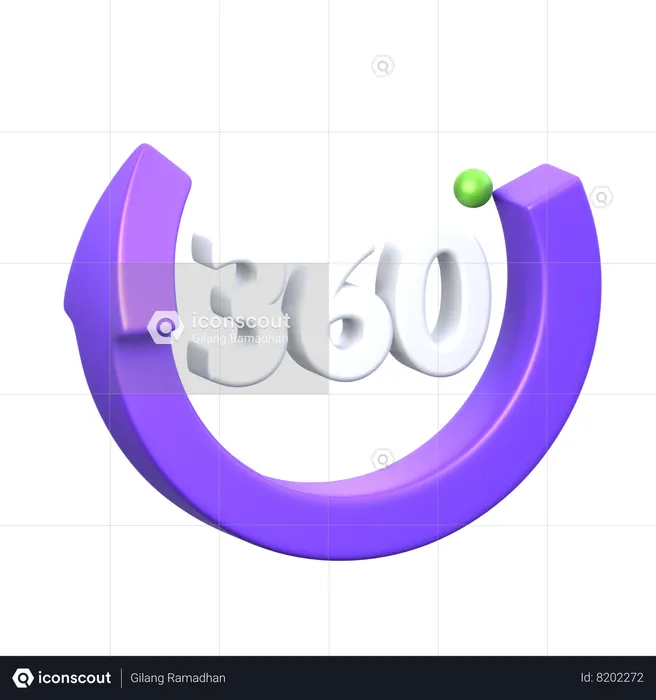 360 Rotate  3D Icon