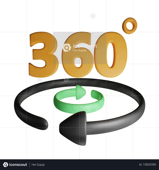 360 Rotation  3D Icon