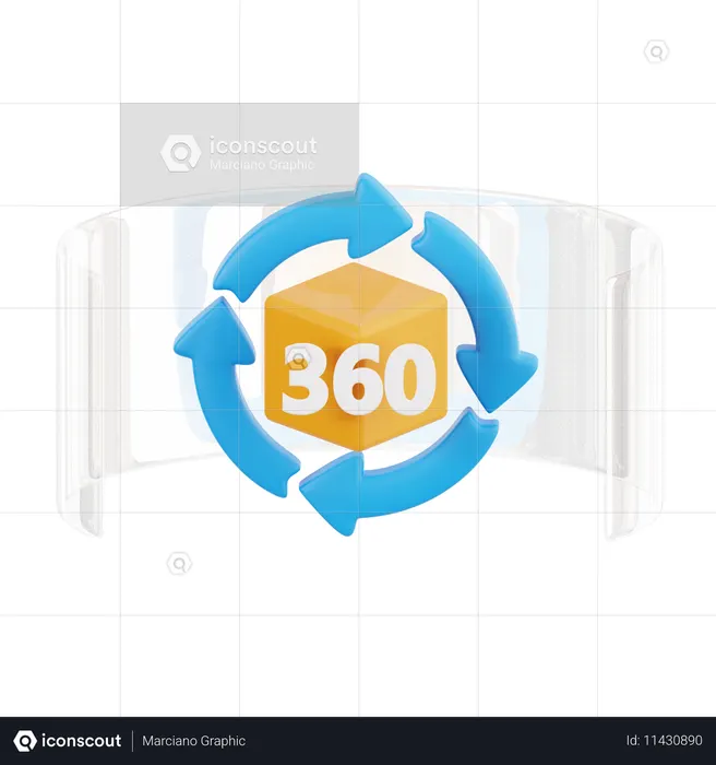 360 Space View  3D Icon