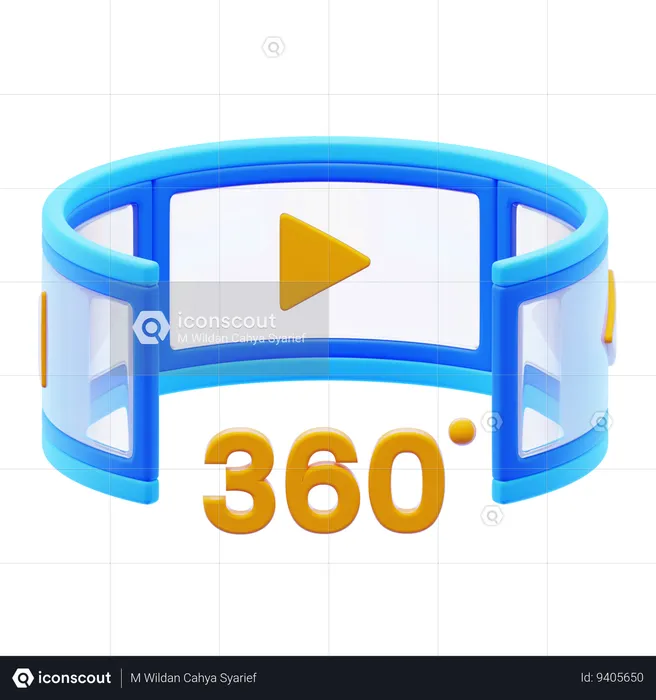 360 VIDEO  3D Icon