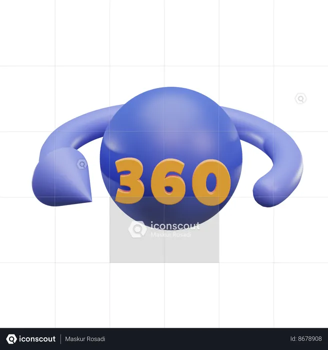 360 View  3D Icon