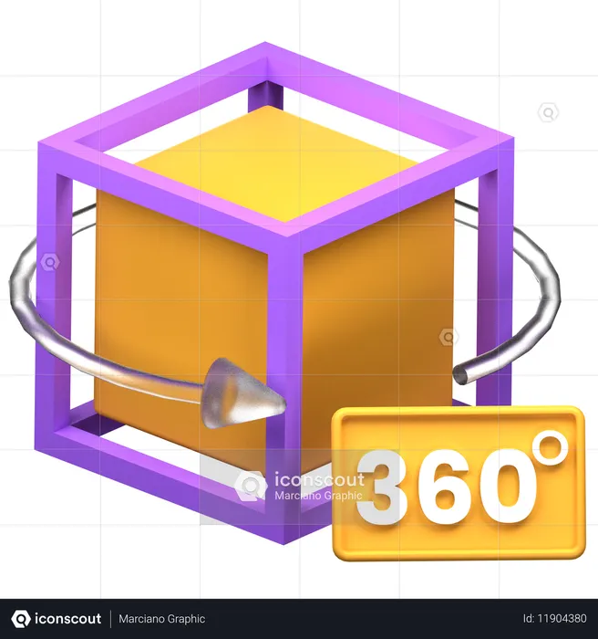 360度ビュー  3D Icon
