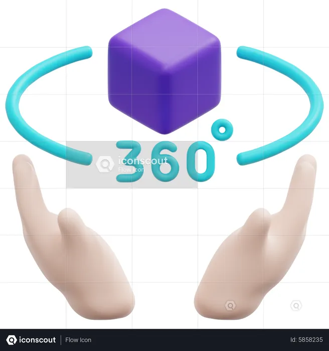 360 View  3D Icon