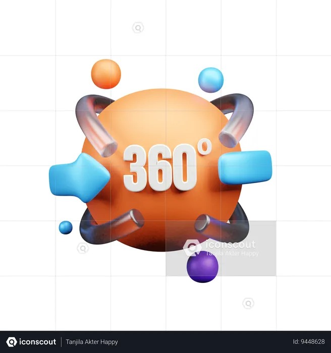 360 View  3D Icon