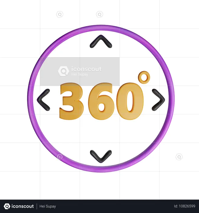 360 View  3D Icon