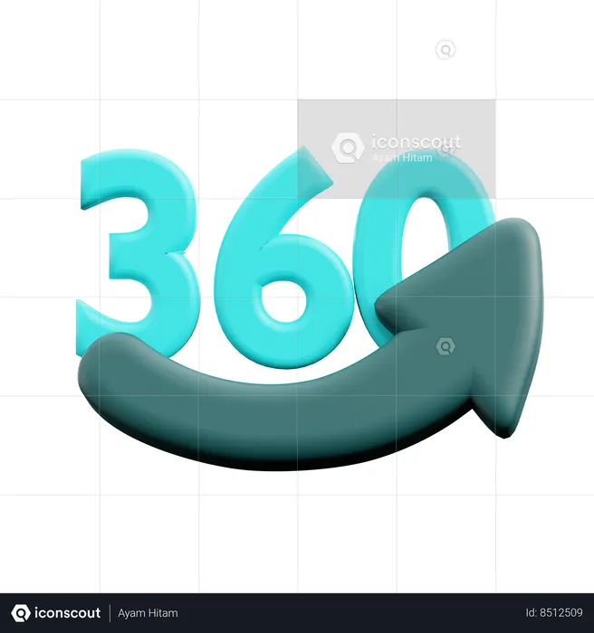 360 View  3D Icon