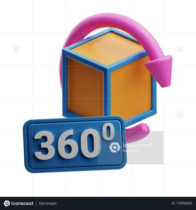 360 view  3D Icon