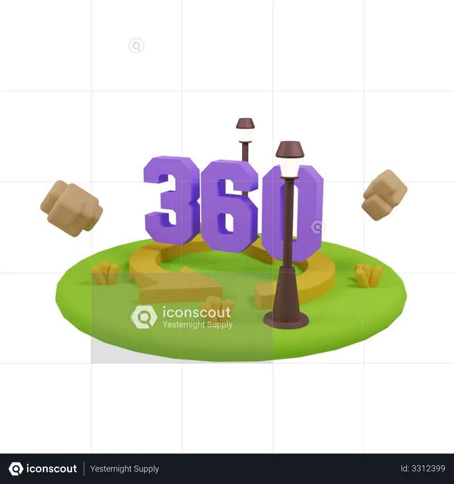 360 View  3D Illustration