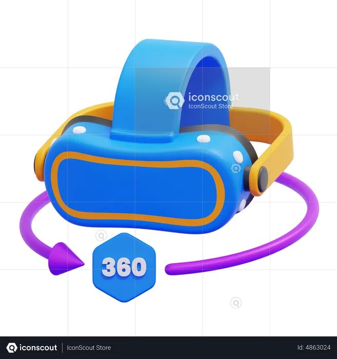 360 Vr Goggles  3D Icon