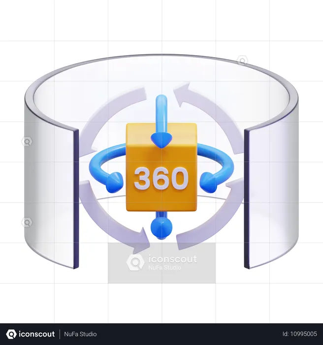 360-Grad-Weltraumansicht  3D Icon