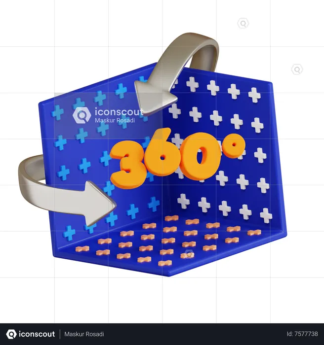 360-Grad-Weltraumansicht  3D Icon