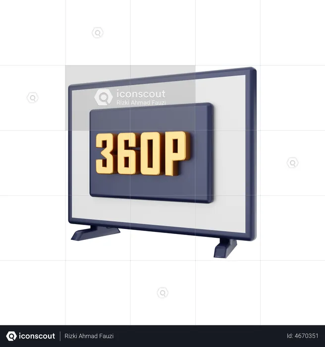 360P Resolution  3D Illustration