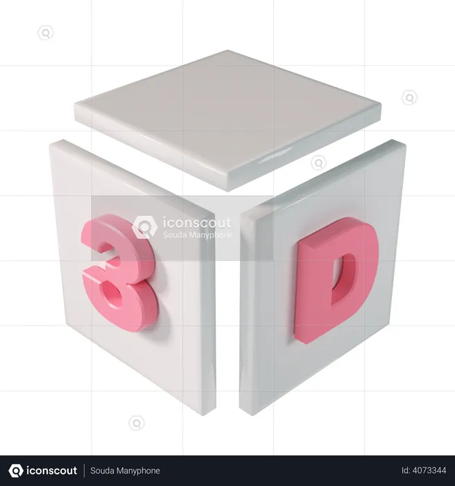 3D cube  3D Illustration