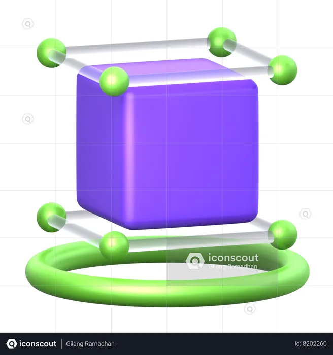 3D Cube Rotation  3D Icon