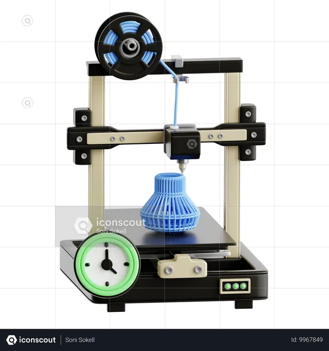 3D Drucker  3D Icon