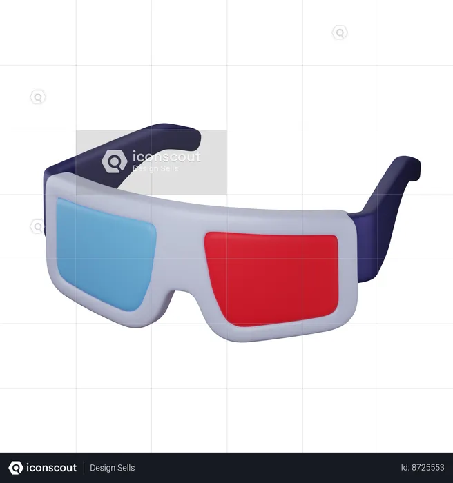 3D glasses  3D Icon