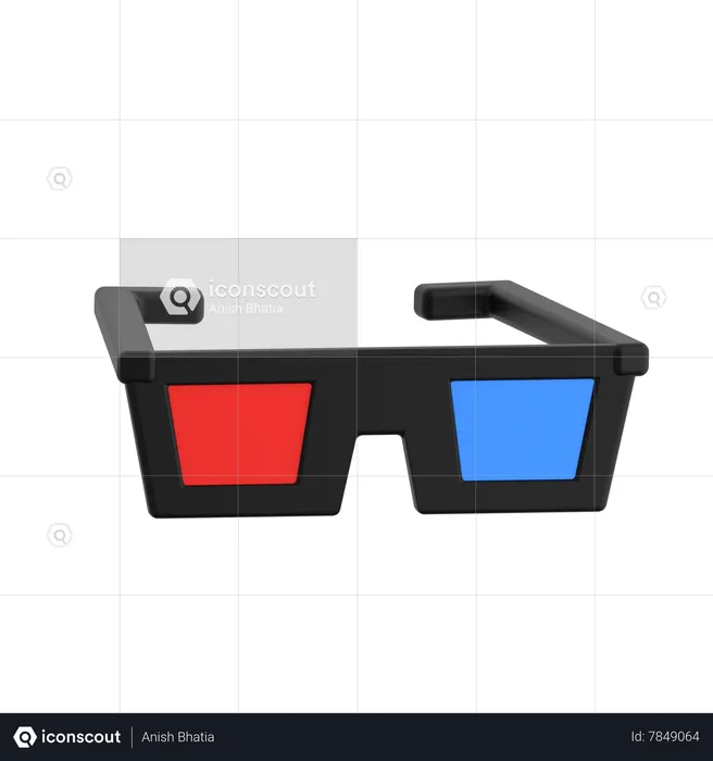 3D Glasses  3D Icon