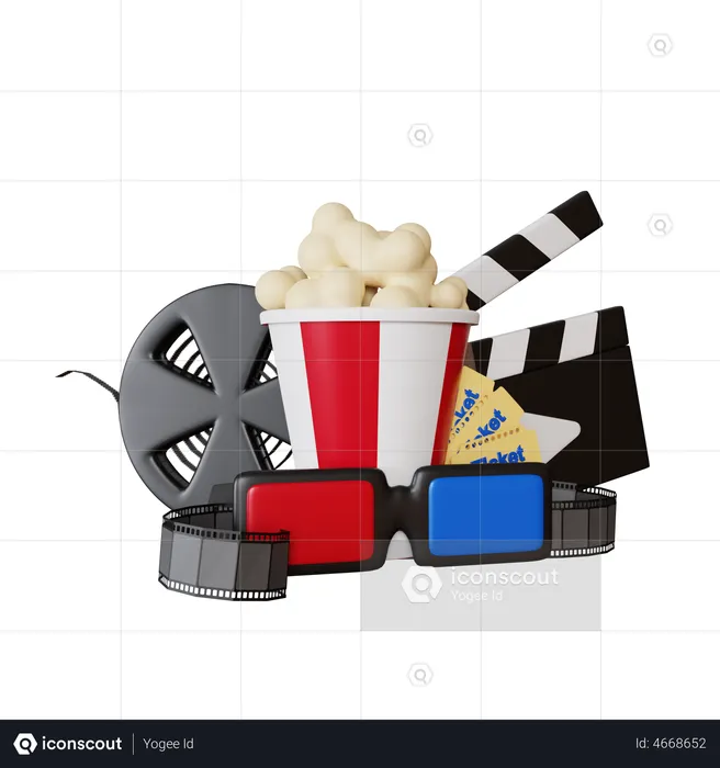 3D Movie  3D Illustration