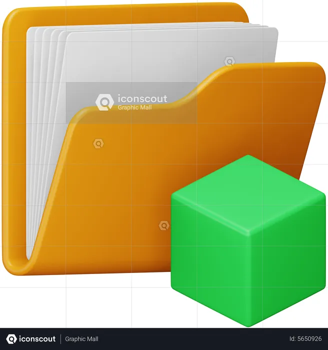 3D Object Folder  3D Icon