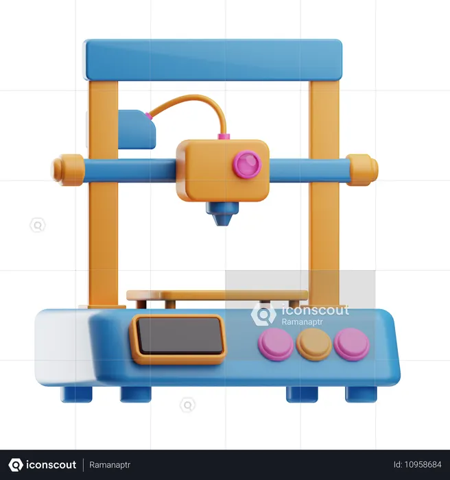 3D Printer  3D Icon