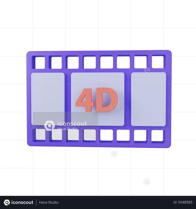 4 D Video  3D Icon