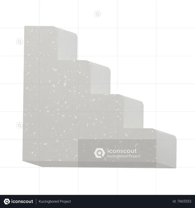 4 Feets Stair  3D Icon