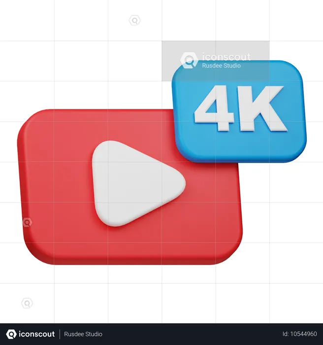 Vídeo 4k  3D Icon