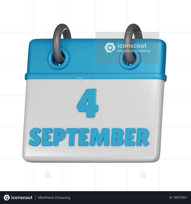 4 de septiembre  3D Icon