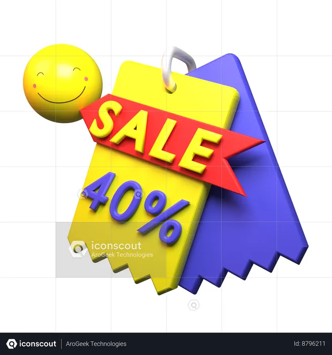 40% Discount  3D Icon