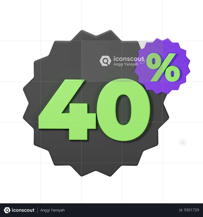 40% discount  3D Icon